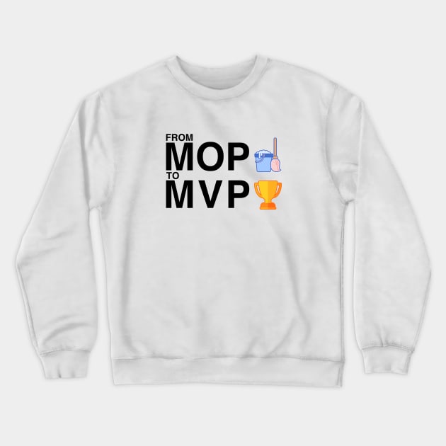 The Office From MOP to MVP Black Crewneck Sweatshirt by felixbunny